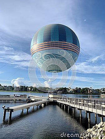 Disney Springs, Hot Air Ballon, Orlando, Florida Editorial Stock Photo